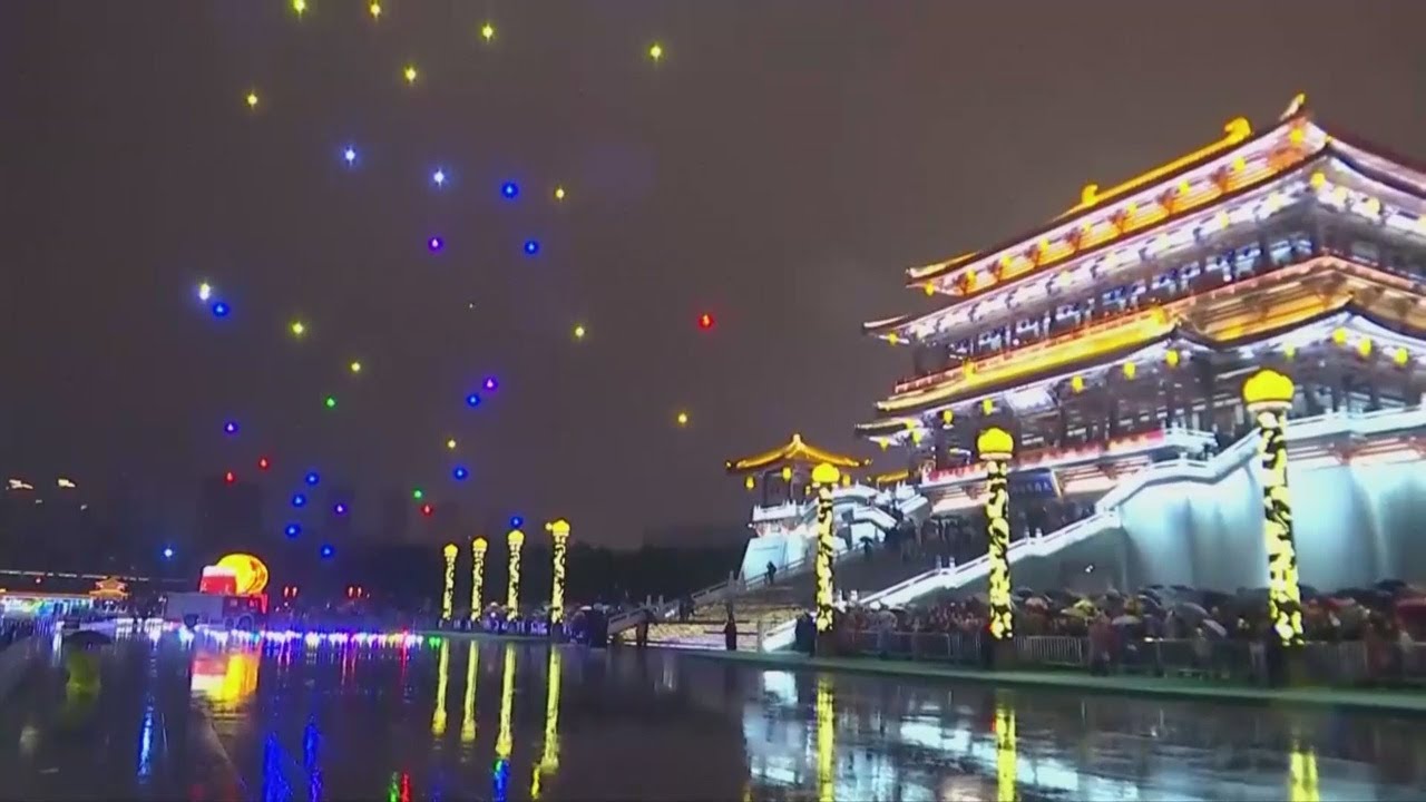 China new year drone show 2057