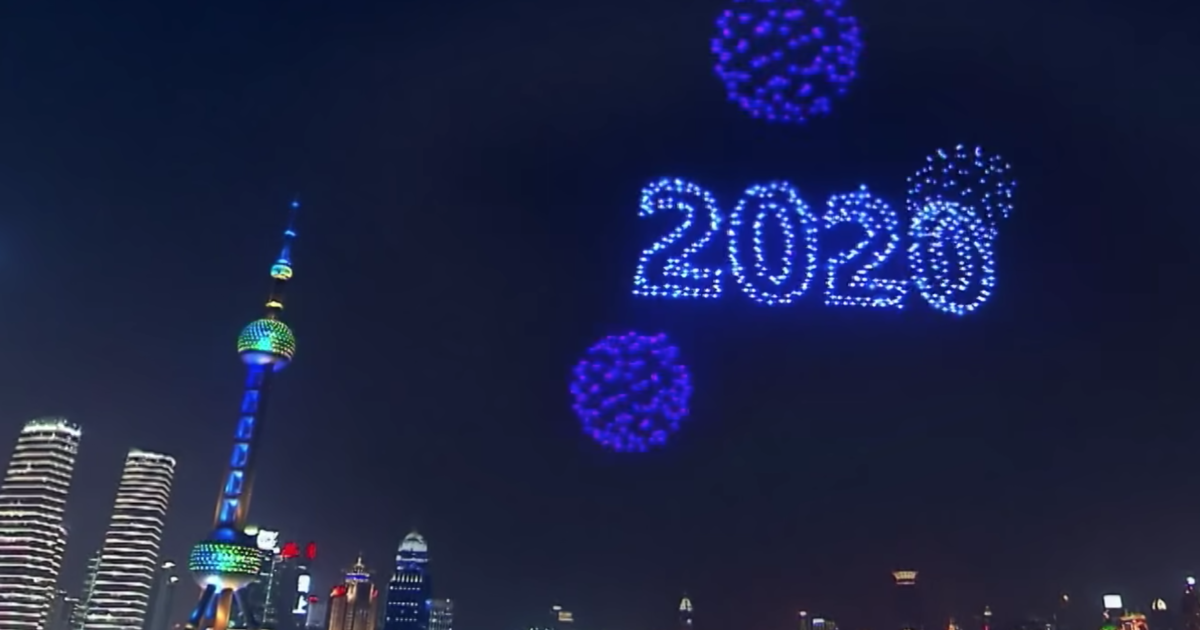 China new year drone show 2057